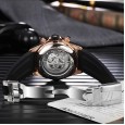 Classic fully automatic mechanical watch Multifunctional three -eye, six stitches, calendar waterproof luminous men's watches